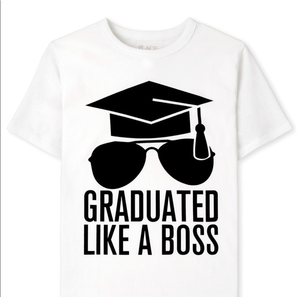 Boys Graduation Boss Graphic Tee - White - Picture 1 of 3